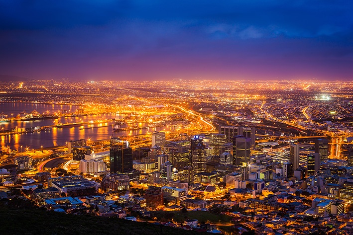 Cape Town at night 