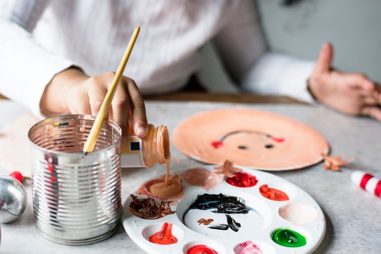 Painting a plate