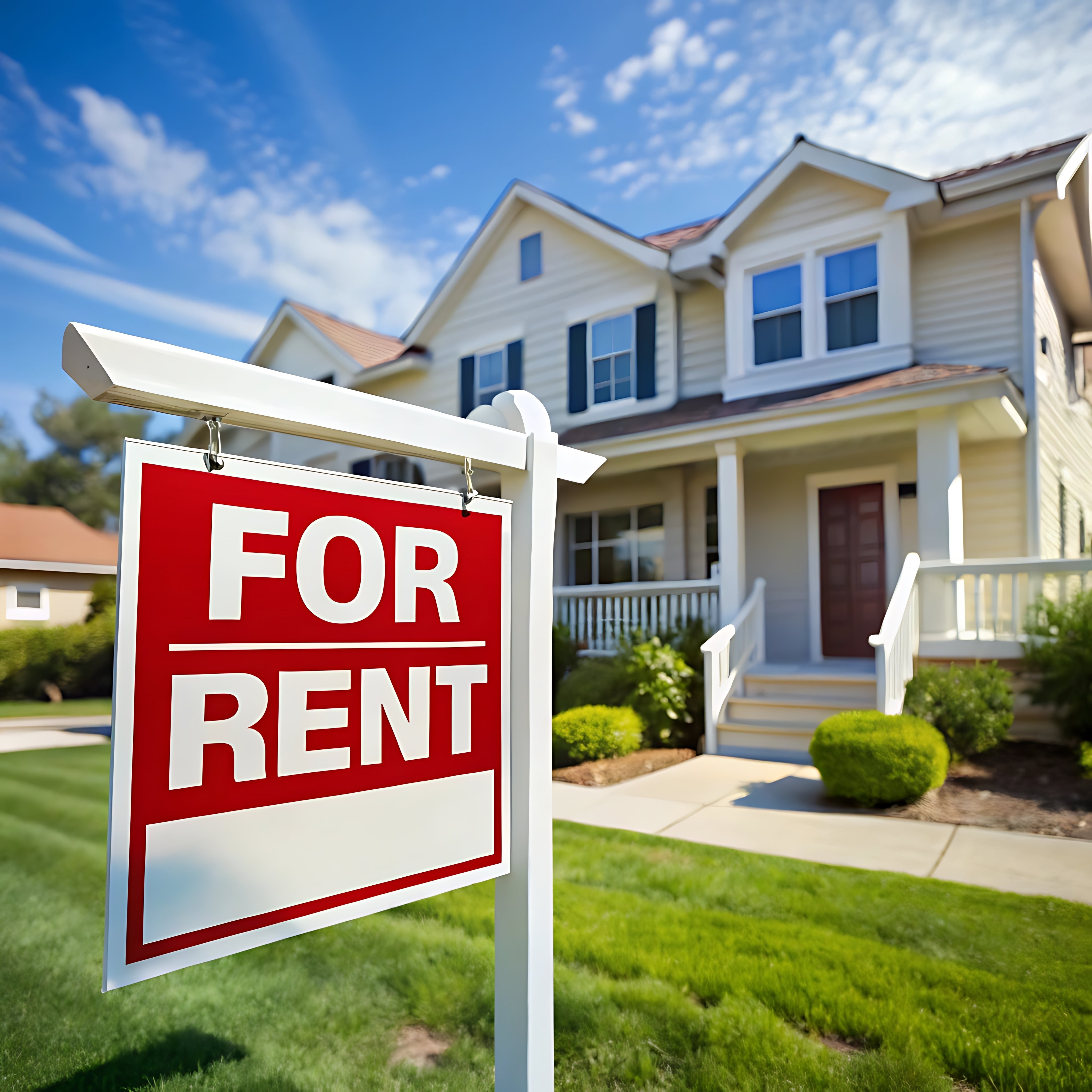 rent-real-estate-sign-front-house-property-lease-rental-listing