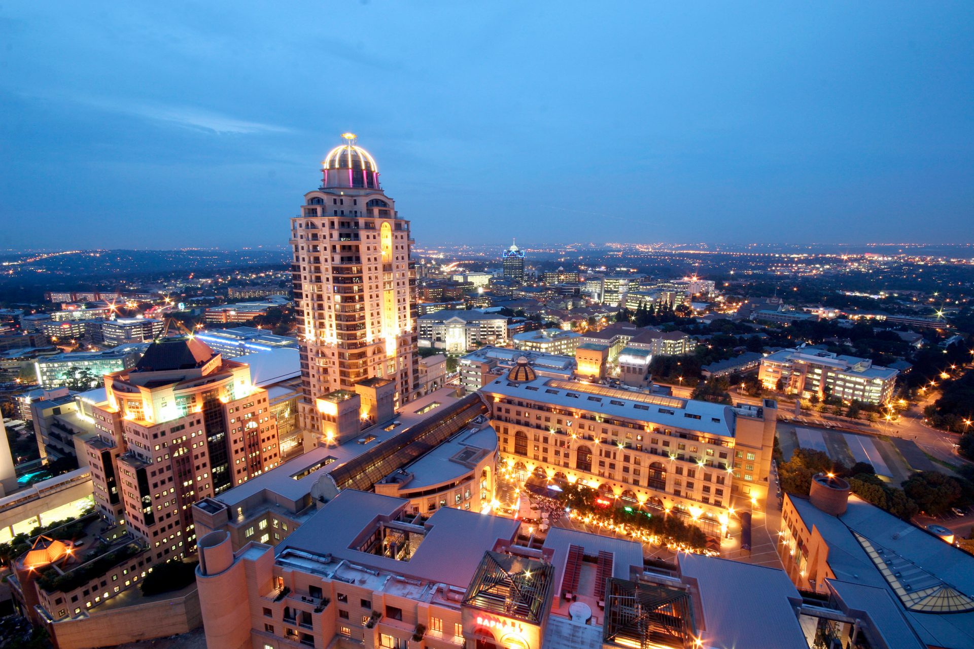 Sandton at night